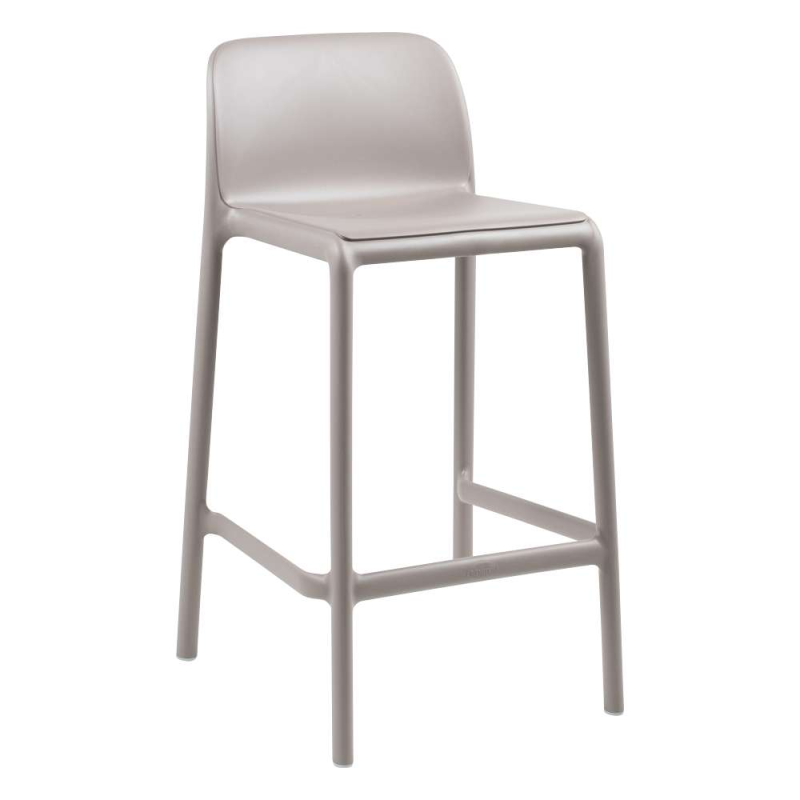 Tabouret empilable en polypropylène taupe - Faro 10