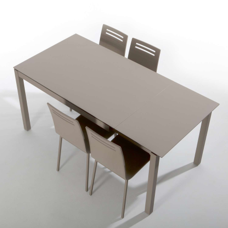 Table petit espace en céramique café avec allonge - Céleste