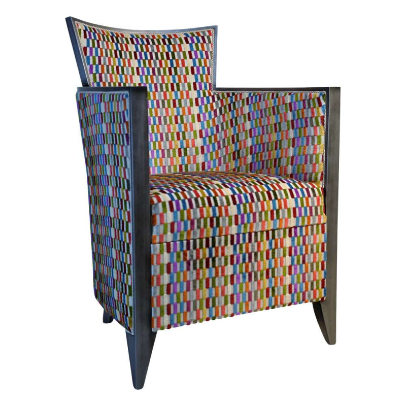 Fauteuil art déco tissu caraibes