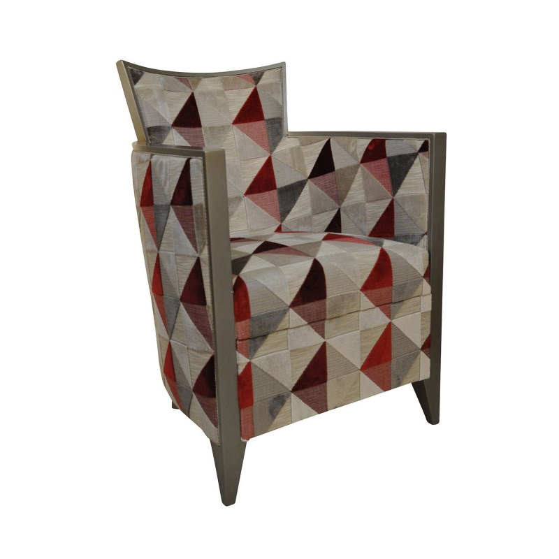 Fauteuil art déco floride rouge