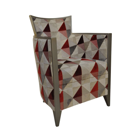 Fauteuil art déco floride rouge