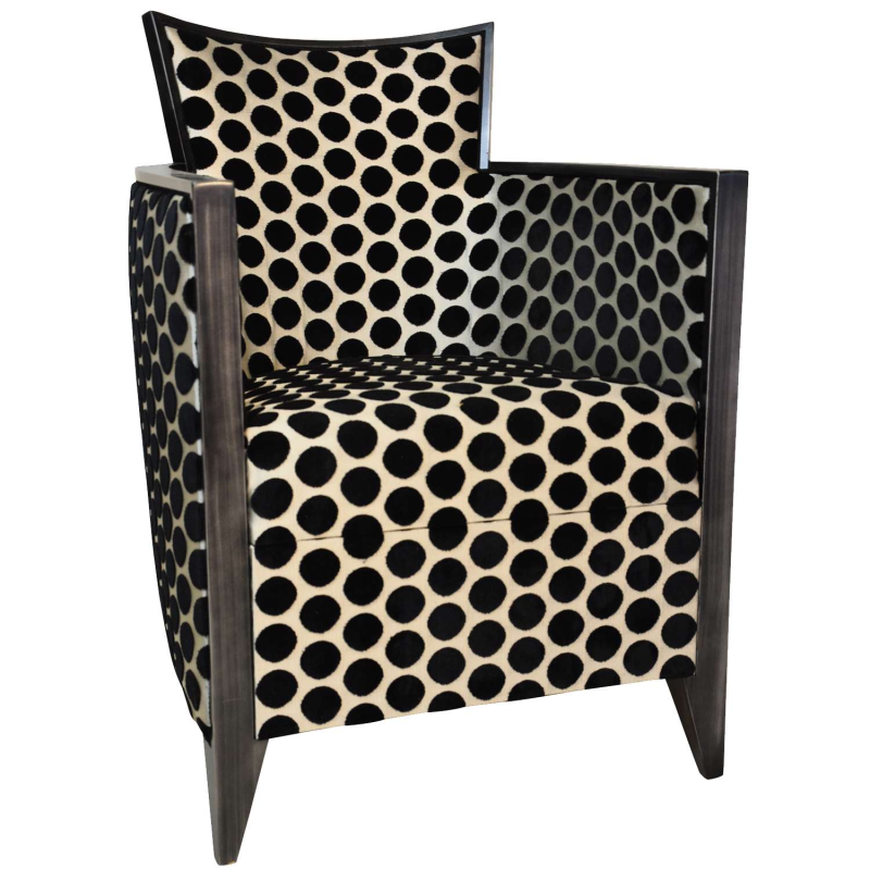 Fauteuil art déco artesta noir