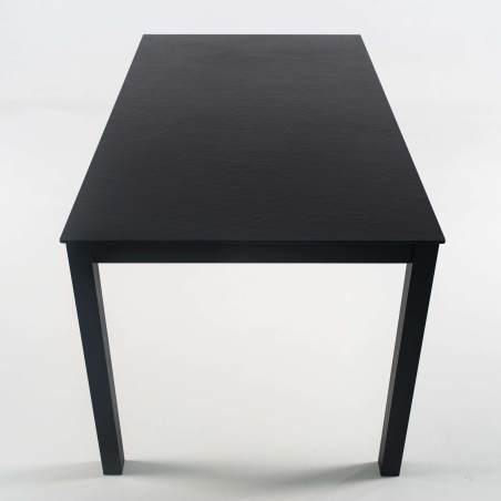 Table rectangulaire en dekton noir et pieds en métal - Millenium 4