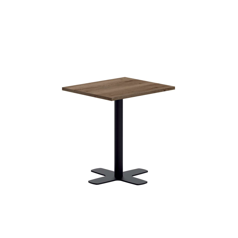 Pied central de table en métal noir avec base en croix - Spinner