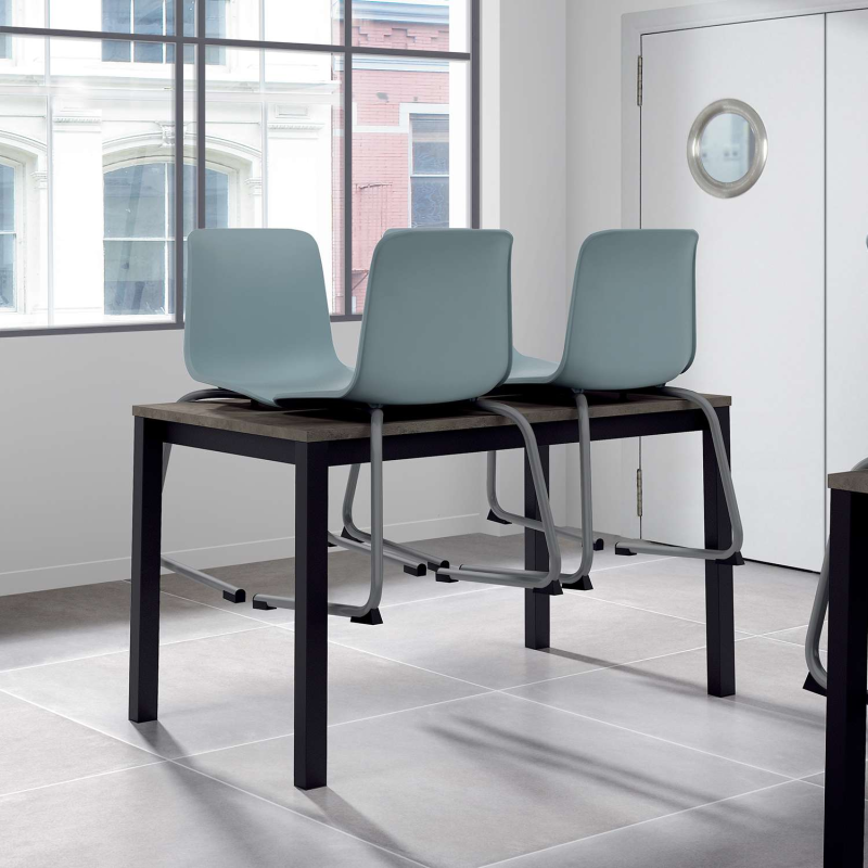 Chaise pied luge inversé empilable rangement facile - Proza