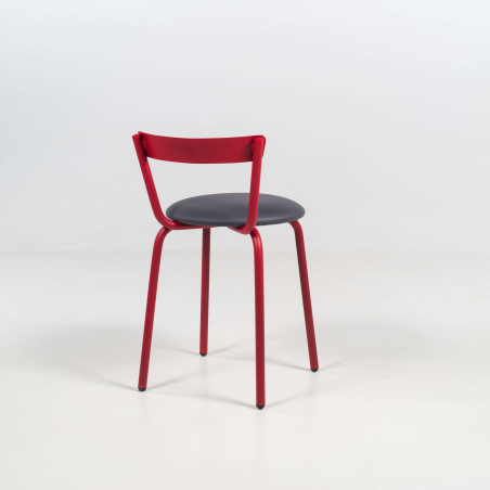 Chaise de cuisine made in France rouge et grise - Xoxo
