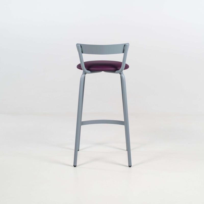 Tabouret snack fabriqué en France structure en métal et assise rembourrée - Xoxo