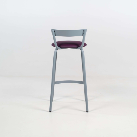 Tabouret snack fabriqué en France structure en métal et assise rembourrée - Xoxo