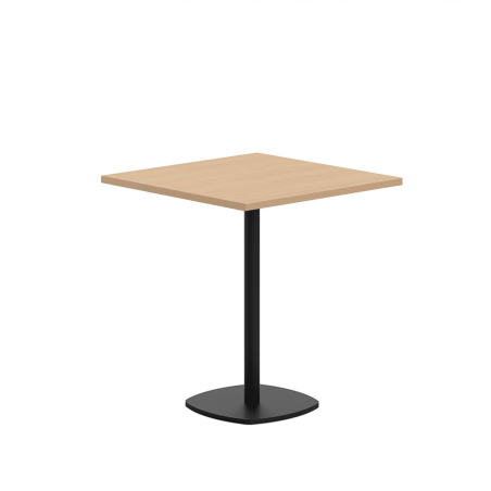 Petite table de cuisine carrée en stratifié avec pied central - Circa