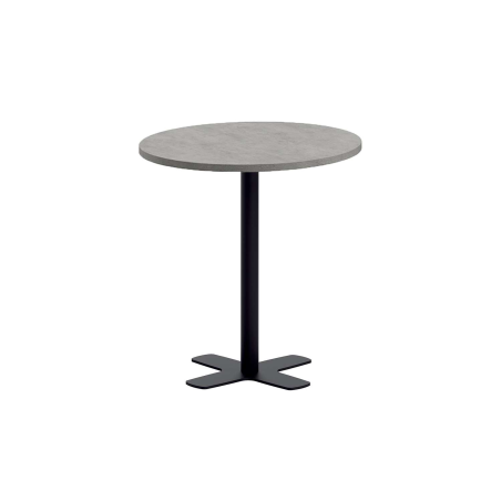 Table ronde pour cuisine en stratifié gris avec pied central - Spinner