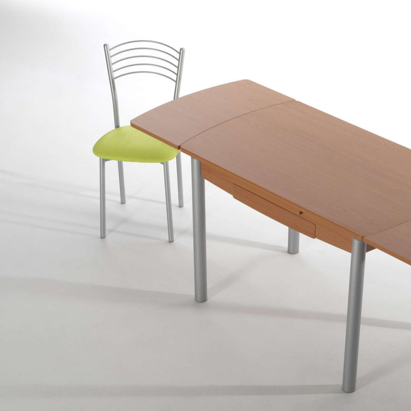 Chaise de cuisine avec assise verte rembourrée - Marta