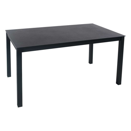 Table rectangulaire en dekton noir et pieds en métal - Millenium 4