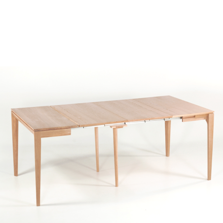 Table console extensible en chêne massif fabriquée en France - Buzz