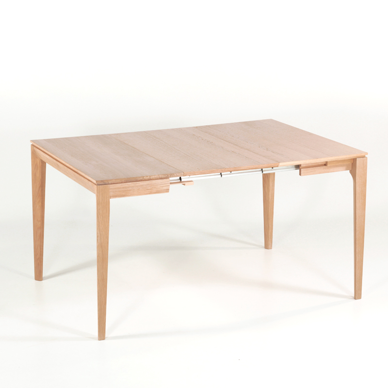 Table console en chêne massif avec allonges made in France - Buzz