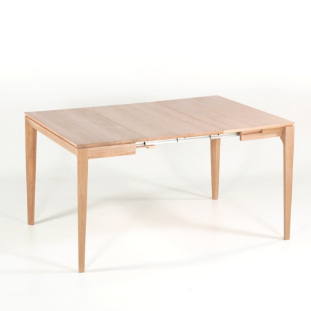 Table console en chêne massif avec allonges made in France - Buzz