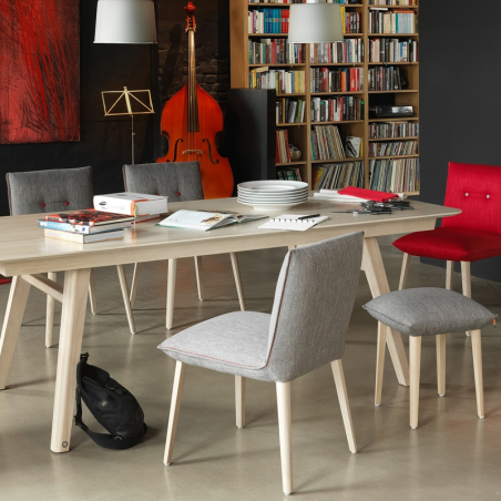 Chaise cocooning en tissu avec boutons décoratifs - Soda Mobitec®