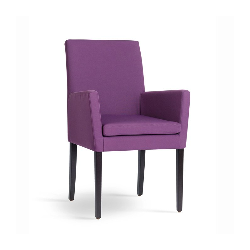 Fauteuil de salon en bois et tissu violet - Vigo Mobitec