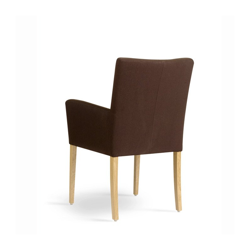 Chaise avec accoudoirs confortable marron - Carré Mobitec®