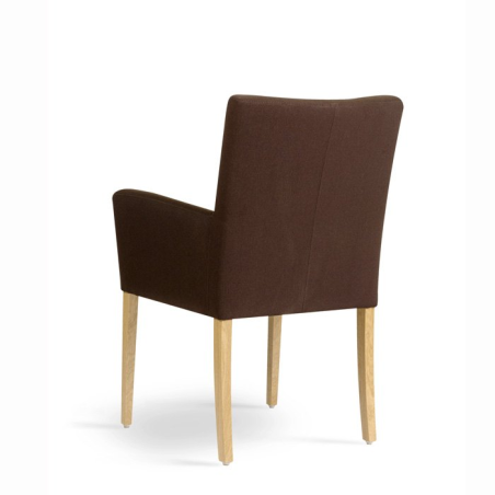 Chaise avec accoudoirs confortable marron - Carré Mobitec®