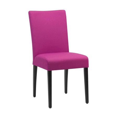 Chaise Mobitec en tissu rose et pieds en chêne massif- Shanna 