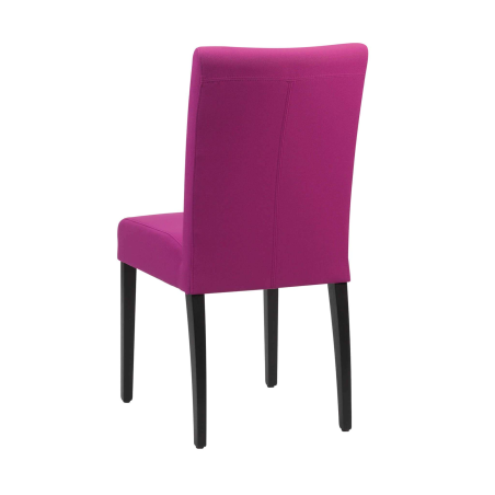 Chaise rembourrée en tissu rose et pieds noirs - Shanna Mobitec®