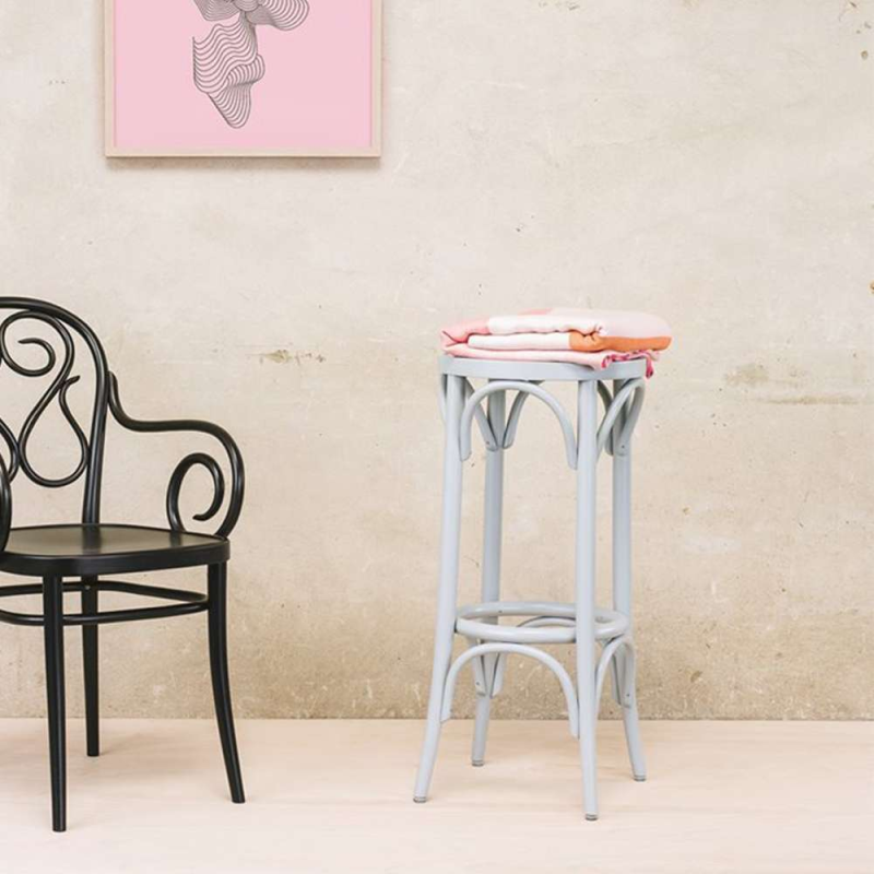 Tabouret de bar en bois style bistrot sans dossier - 73 TON®