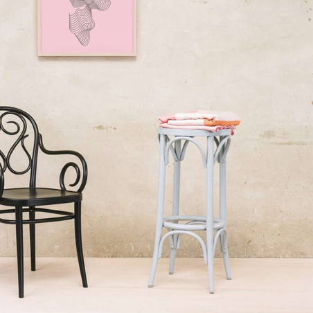 Tabouret de bar en bois style bistrot sans dossier - 73 TON®