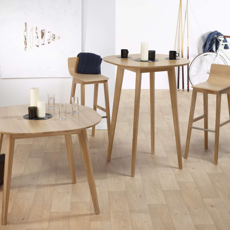 Table de bar style scandinave en bois massif fabrication française - S8