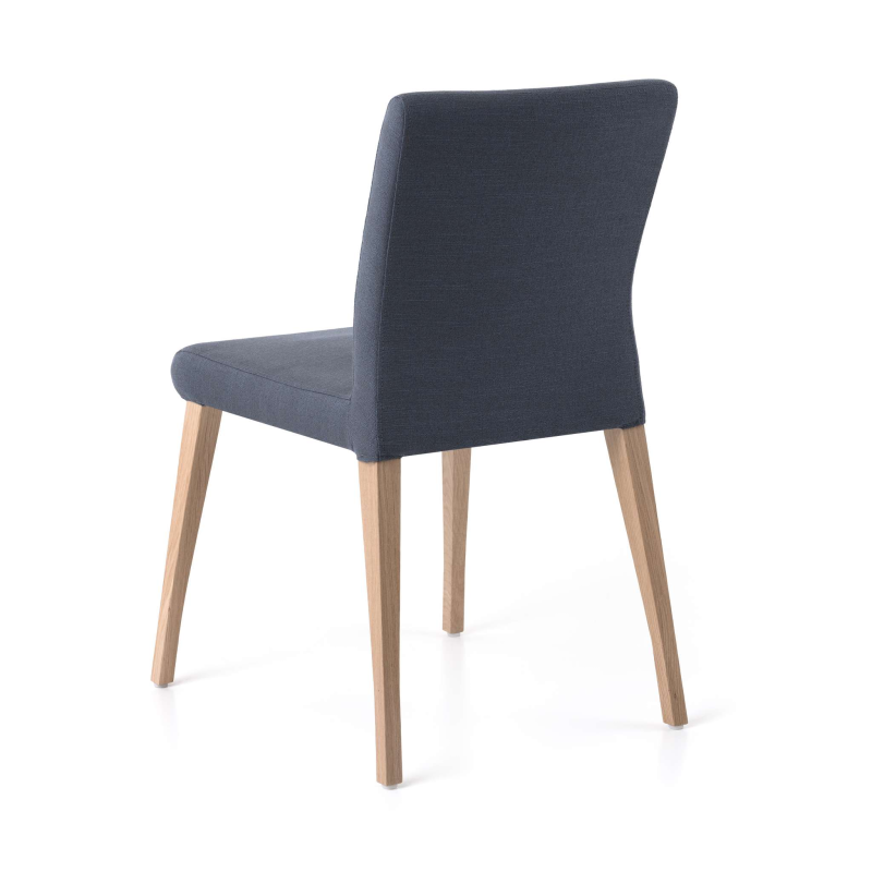 Chaise déhoussable en tissu gris et pieds en bois clair - Pure classic Mobitec®