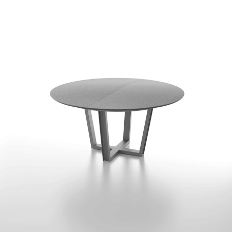 Table extensible ronde en céramique piétement moderne - Viktor