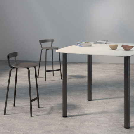 Tabouret snack fabriqué en France structure en métal et assise rembourrée - Xoxo