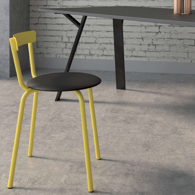 Chaise de cuisine moderne jaune de fabrication française - Xoxo