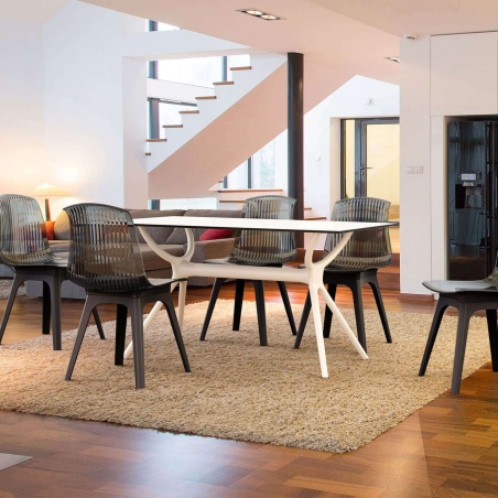 Table rectangulaire en stratifié et polypropylène - Air 13