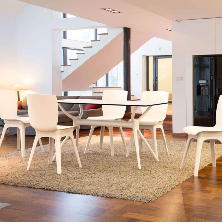 Table rectangulaire en stratifié et polypropylène - Air 14