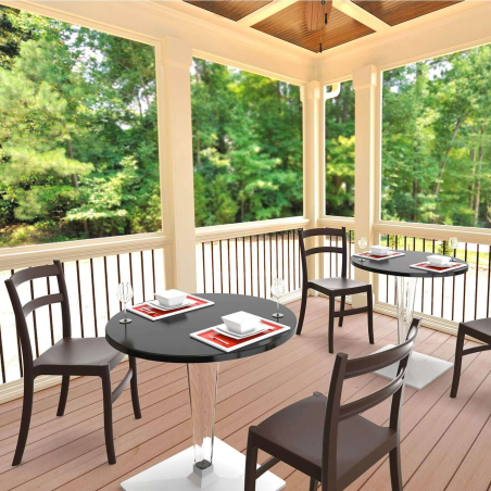 Table design ronde blanche - Ice 3