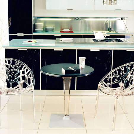 Table design ronde blanche - Ice 6