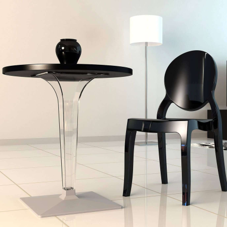 Table design ronde blanche - Ice 7