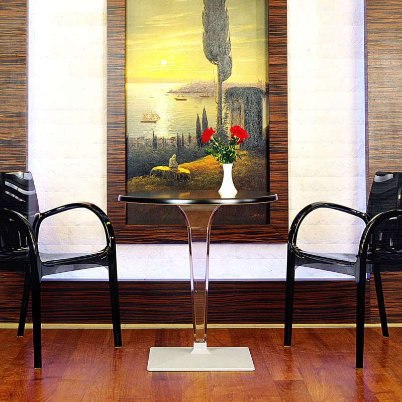 Table design ronde blanche - Ice 8