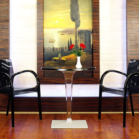 Table design ronde blanche - Ice 8