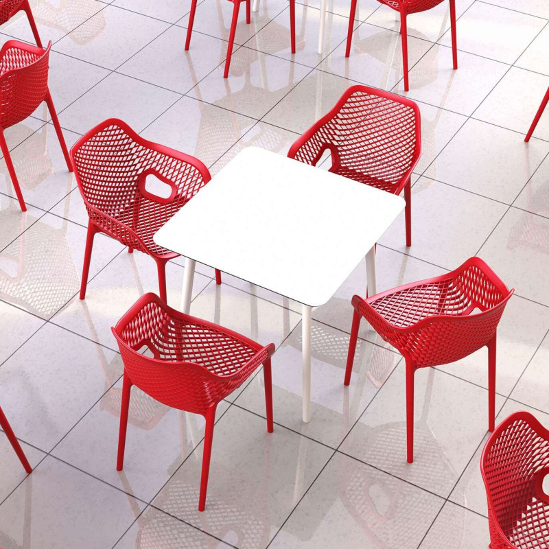 Table design carrée en stratifié - Maya