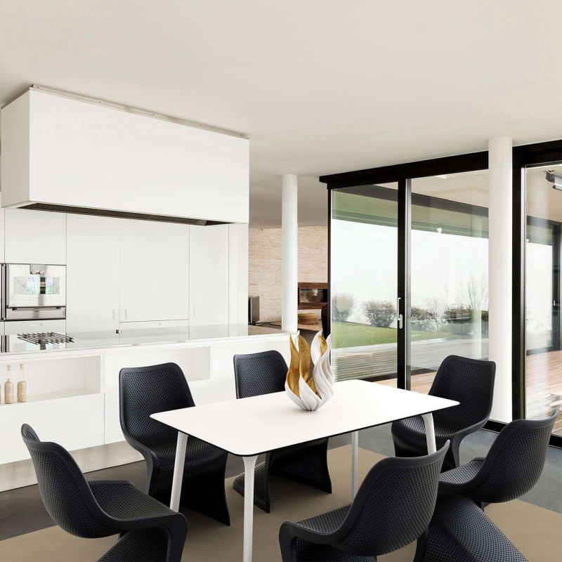 Table rectangulaire design en stratifié - Maya