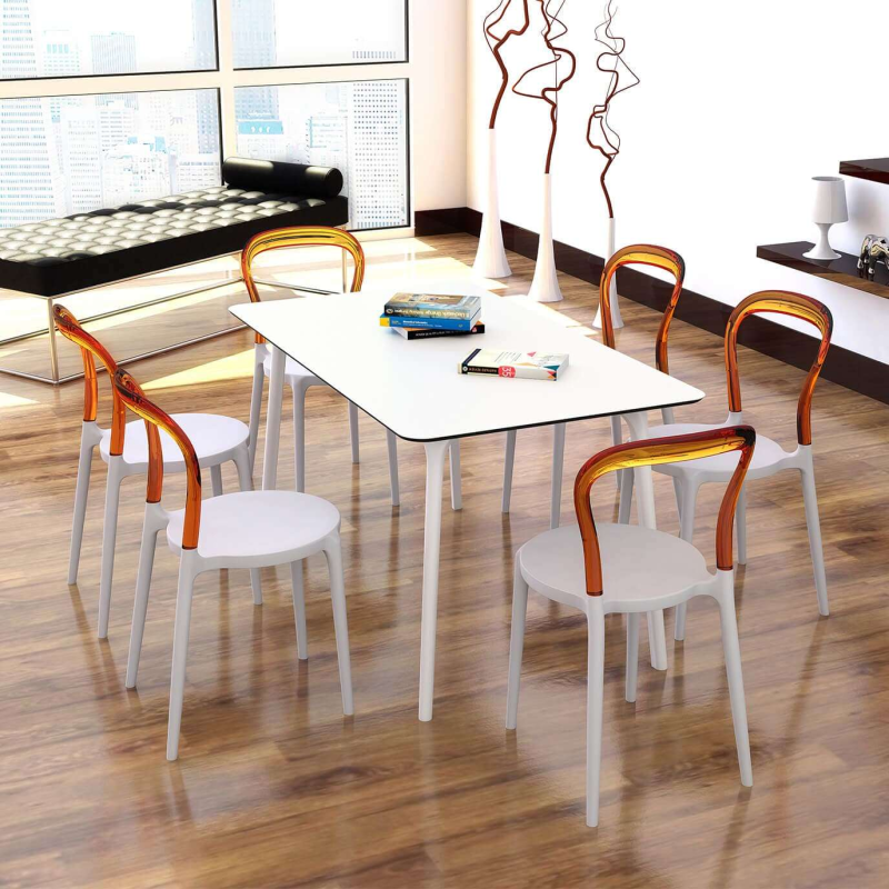 Table rectangulaire design en stratifié - Maya