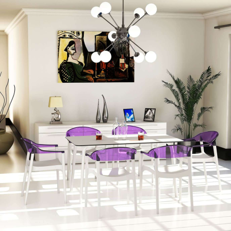 Table rectangulaire design en stratifié - Maya