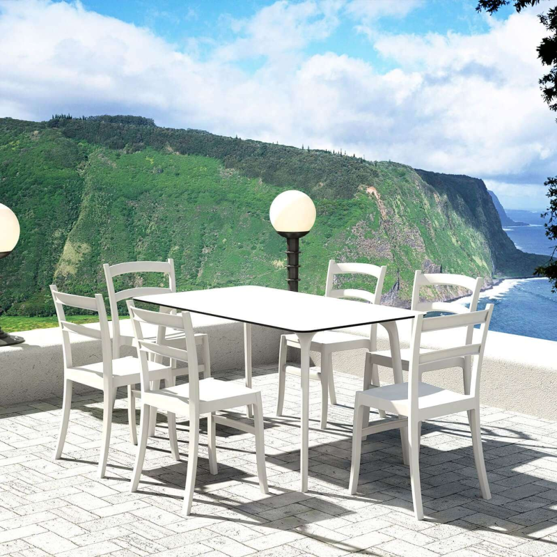 Table rectangulaire design en stratifié - Maya