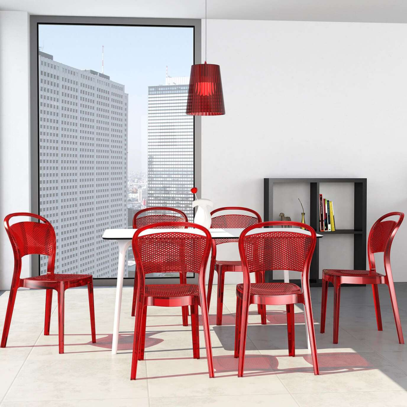 Table rectangulaire design en stratifié - Maya