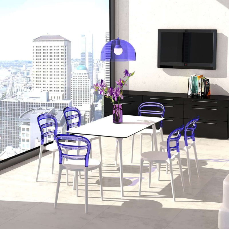 Table rectangulaire design en stratifié - Maya