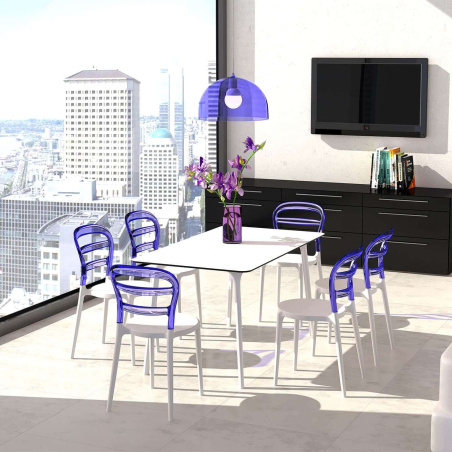 Table rectangulaire design en stratifié - Maya