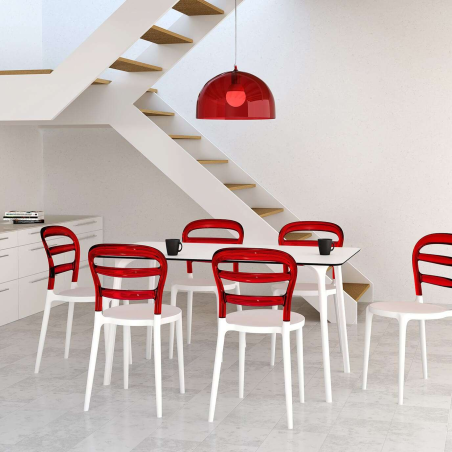 Table rectangulaire design en stratifié - Maya