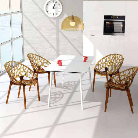 Table rectangulaire design en stratifié - Maya