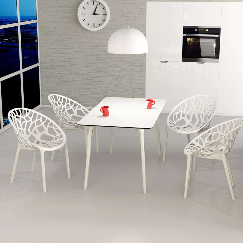 Table rectangulaire design en stratifié - Maya